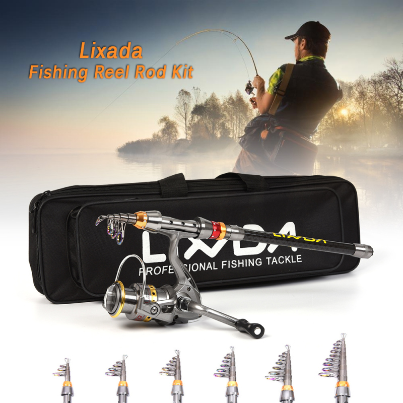 Lixada Telescopic Fishing Rod  - Fishing Line Spool ulasan dan harga